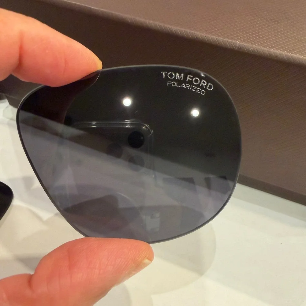 Tom Ford Polarized Replacement Sunglasses Lenses Smoke Gray with Box & Cards